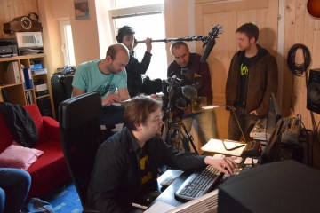 Takhle to vypadá když nás ve studiu natáčí Česká Televize